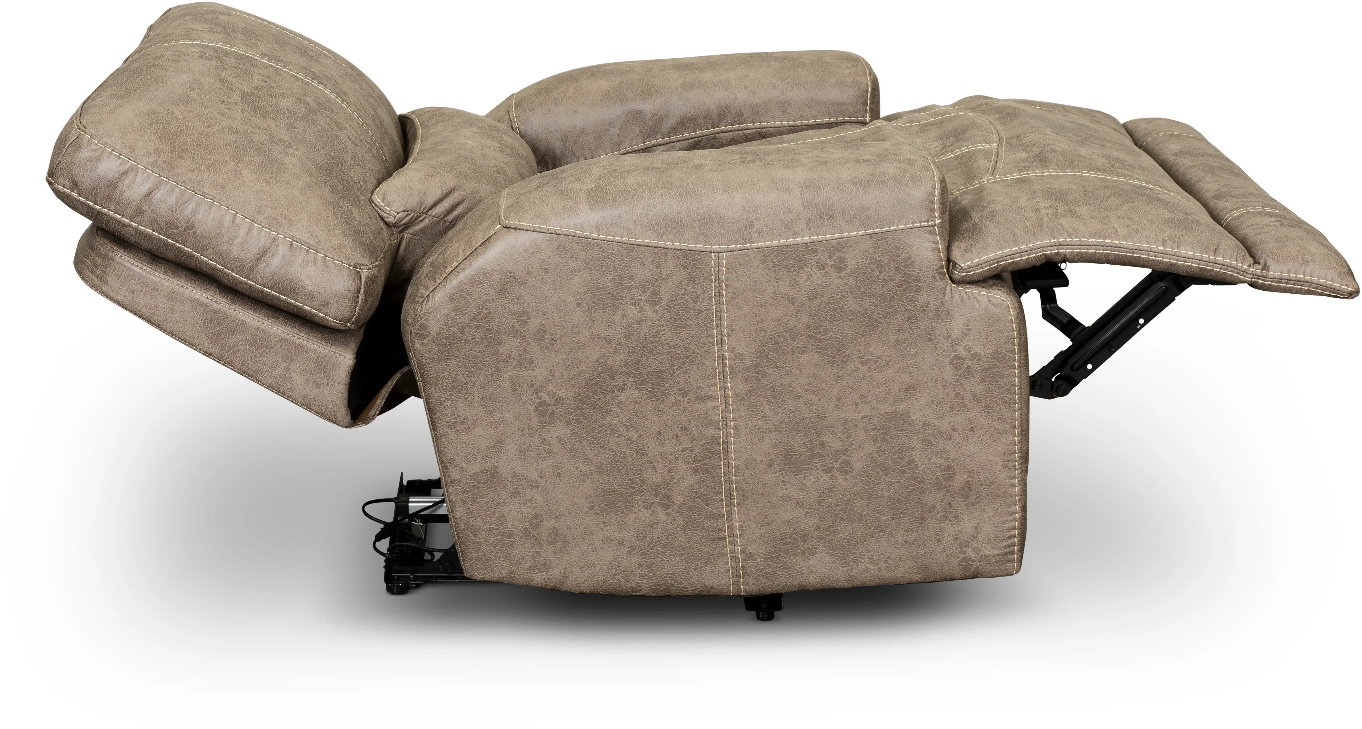 Omega Mushroom Tan Power Recliner-3