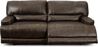 Chocolate Brown Power Reclining Sofa - Omega
