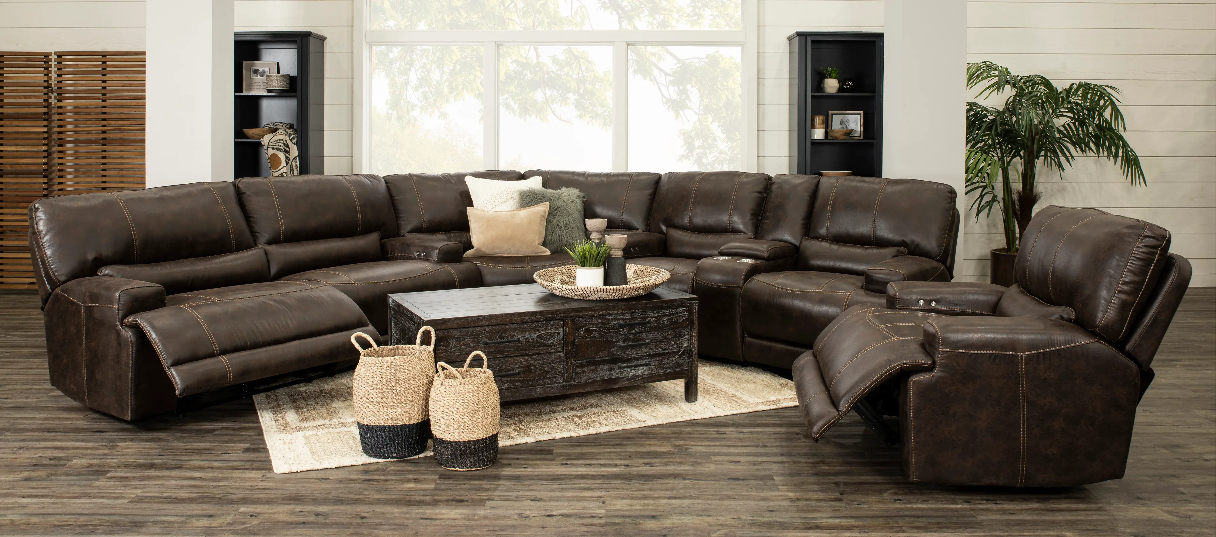 Omega Chocolate Brown Power Recliner-4