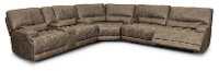 Mushroom Tan 3 Piece Power Reclining Sectional - Omega-2