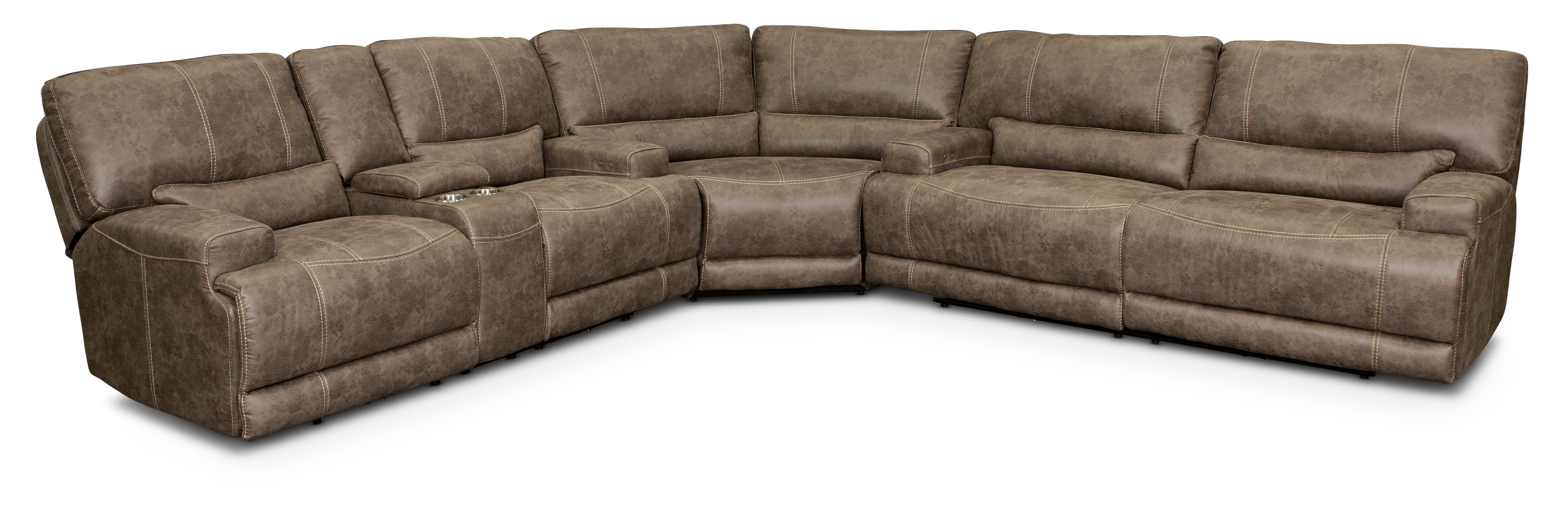 Omega Tan 3 Piece Power Reclining Sectional-1