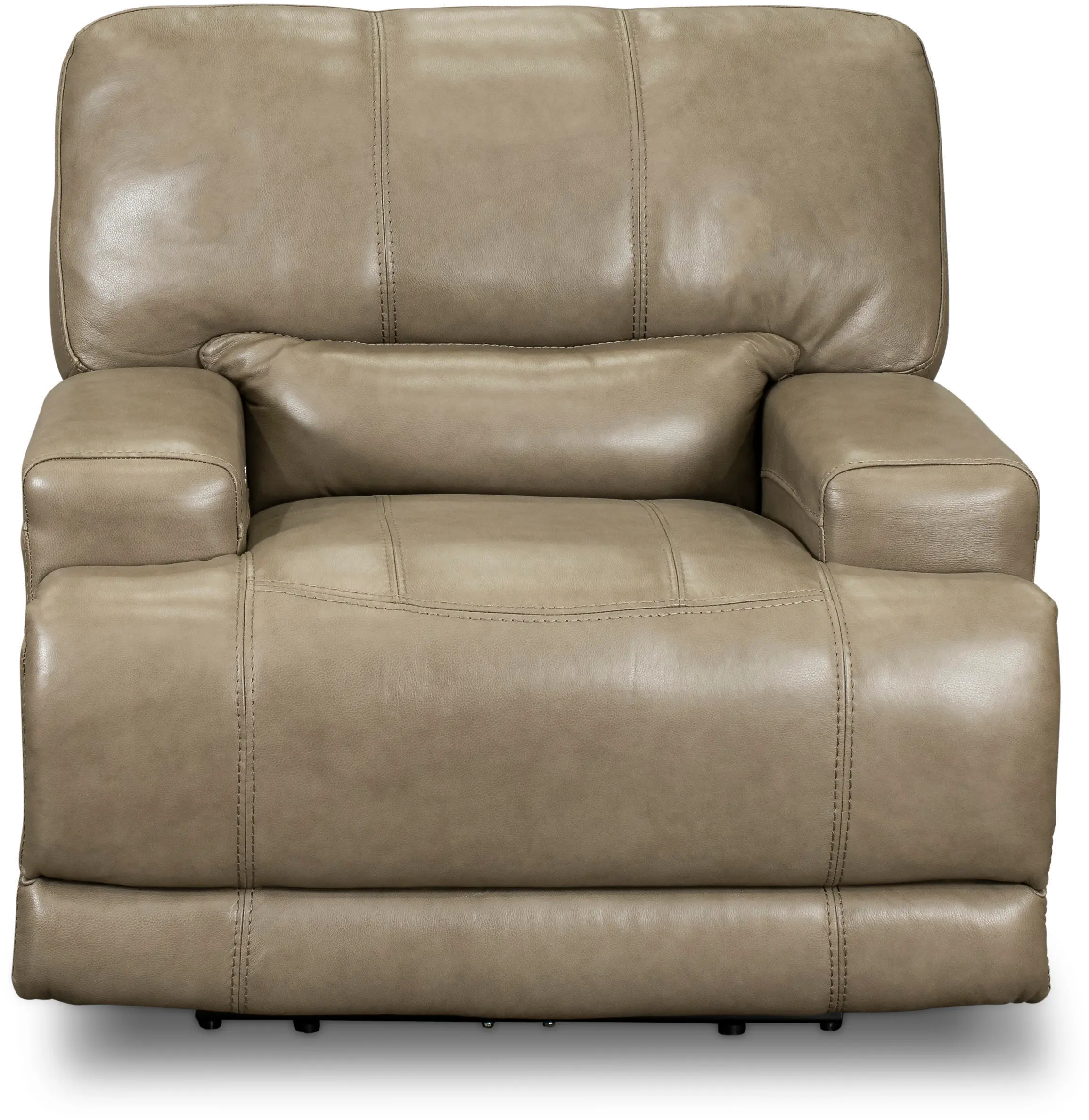 Omega Taupe Leather Power Recliner-2