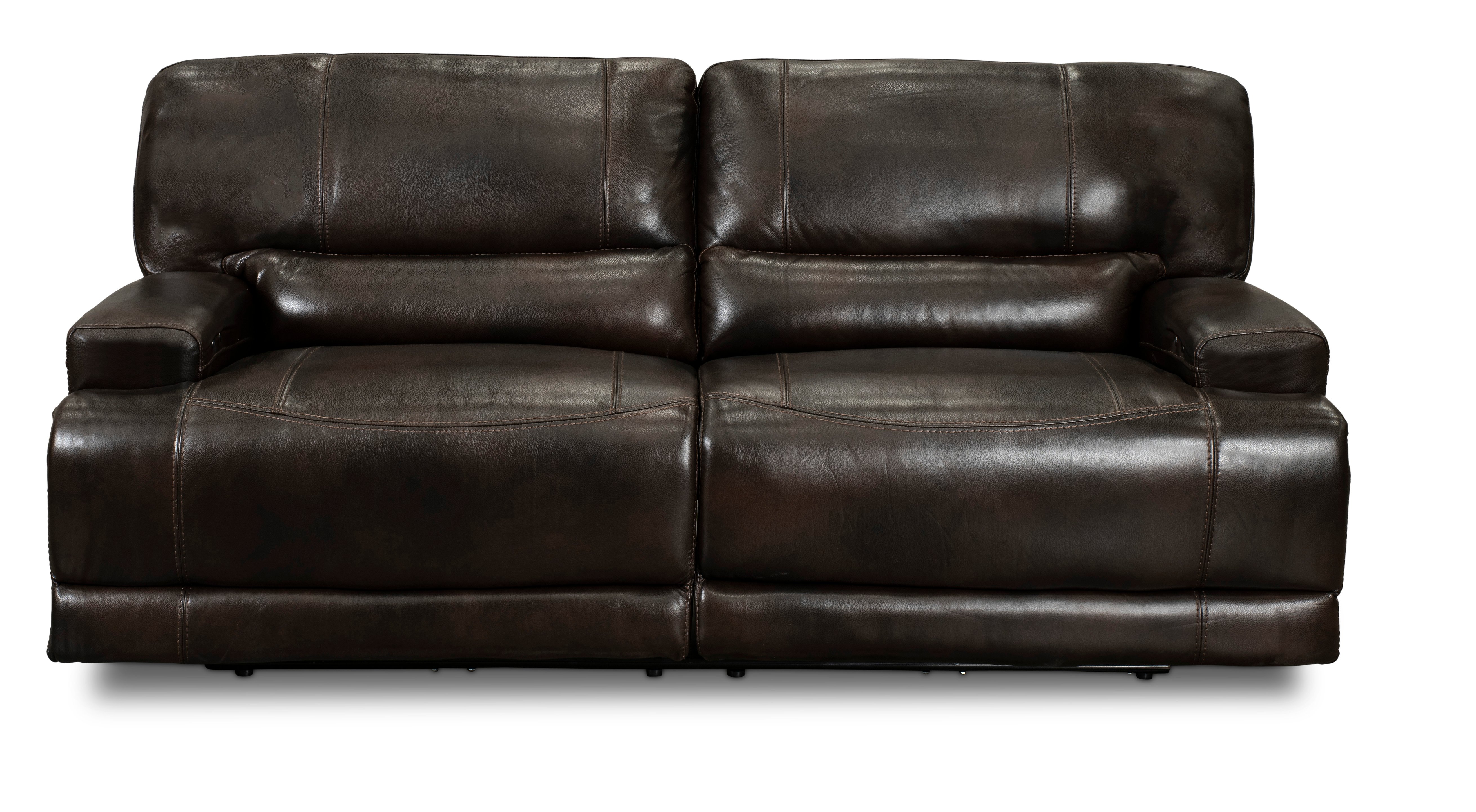 Omega Brown Leather Power Reclining Sofa-1