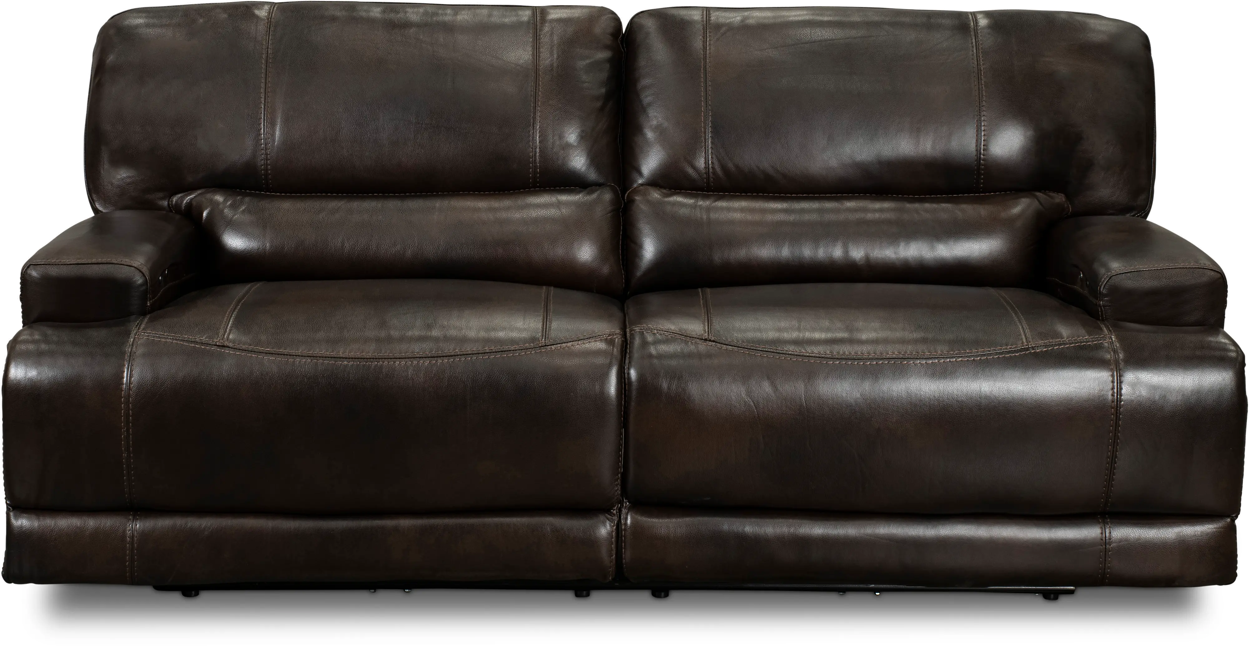 Omega Brown Leather Power Reclining Sofa-1
