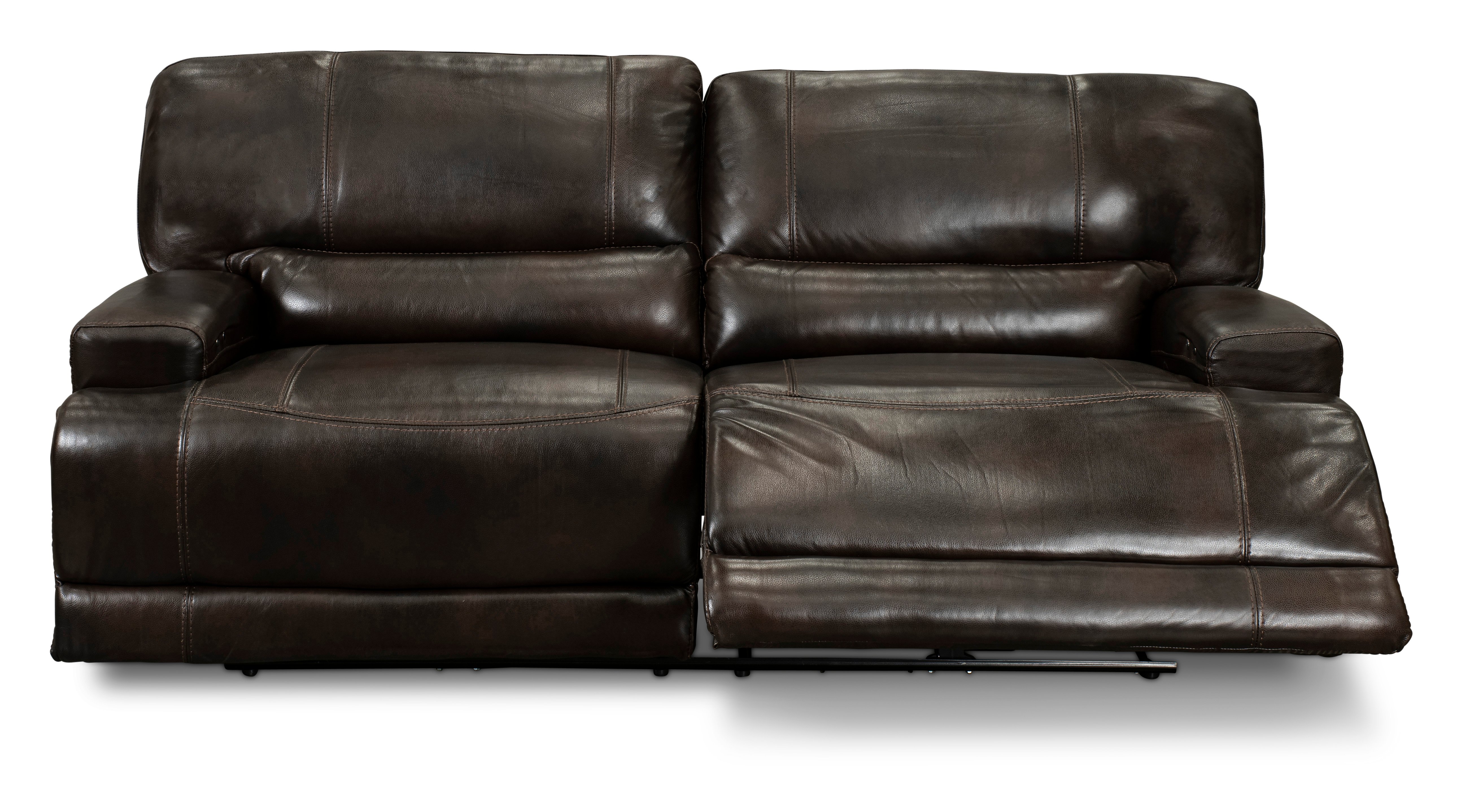 Omega Brown Leather Power Reclining Sofa-2