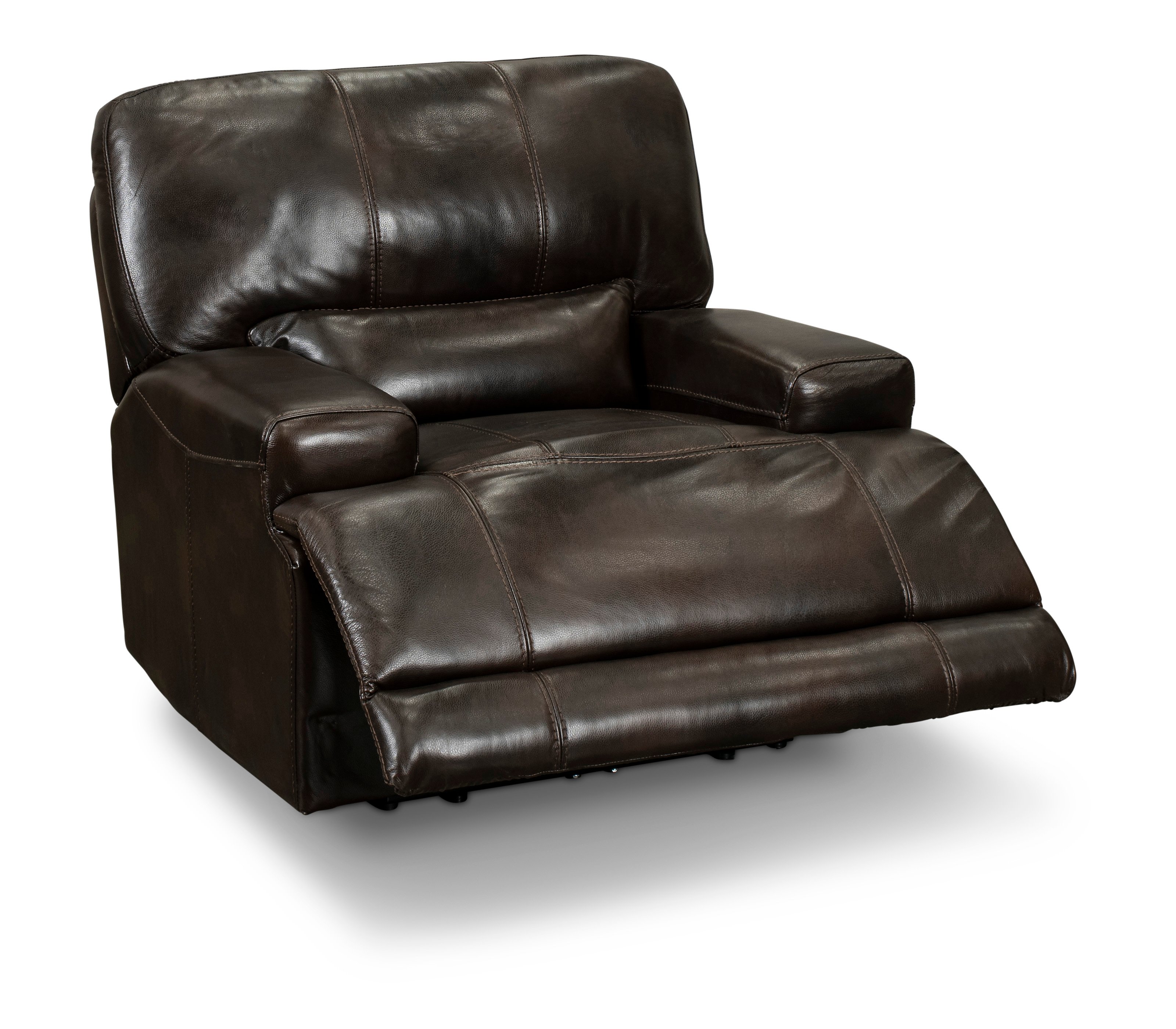 Omega Brown Leather Power Recliner-1