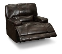 Omega Brown Leather Power Recliner