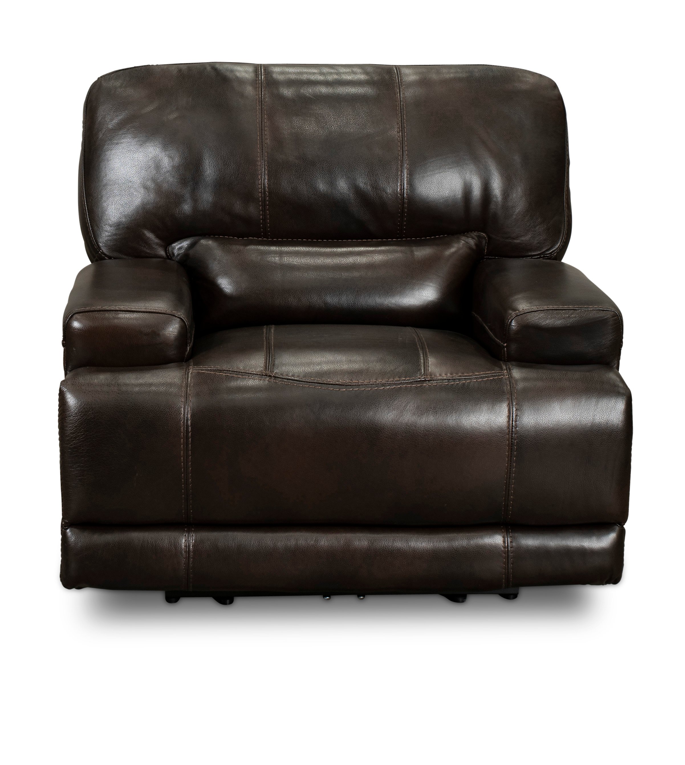 Omega Brown Leather Power Recliner-2