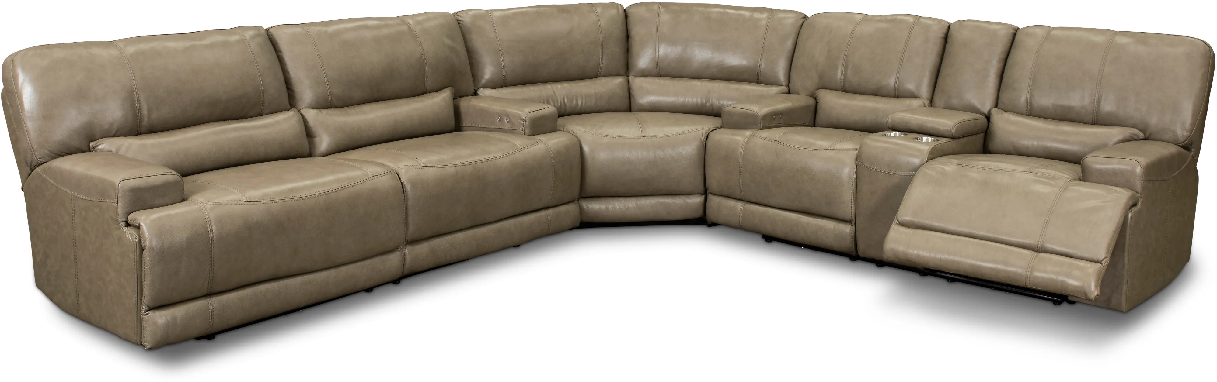 Omega 3-Piece Power Reclining Leather Sectional-2