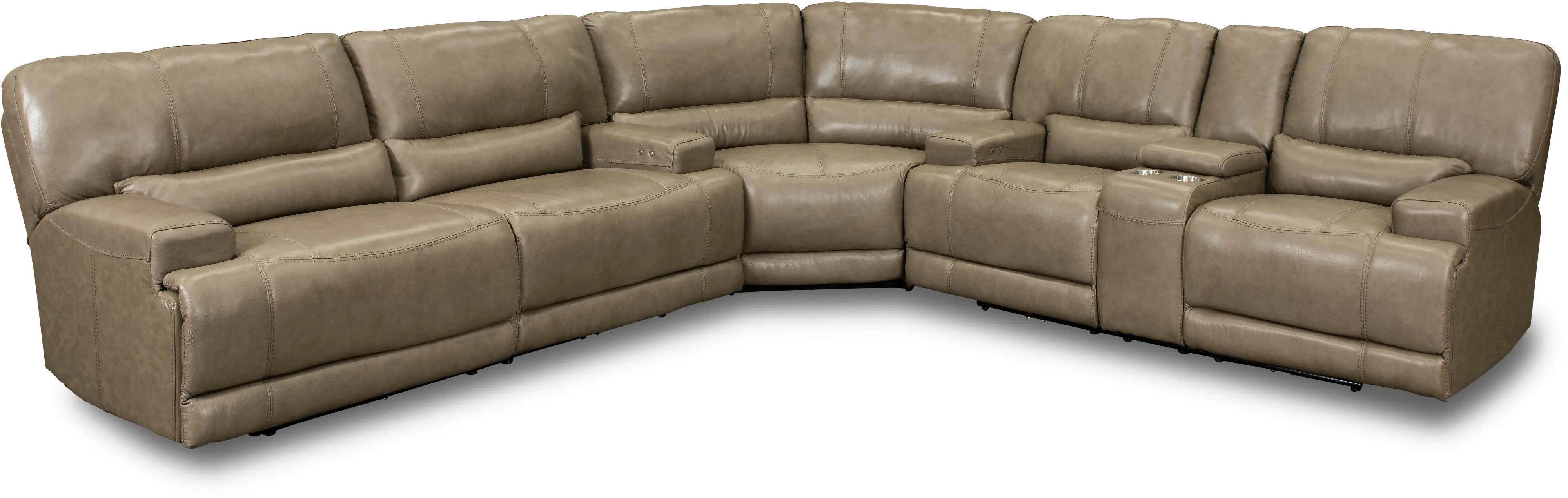 Omega 3-Piece Power Reclining Leather Sectional-3