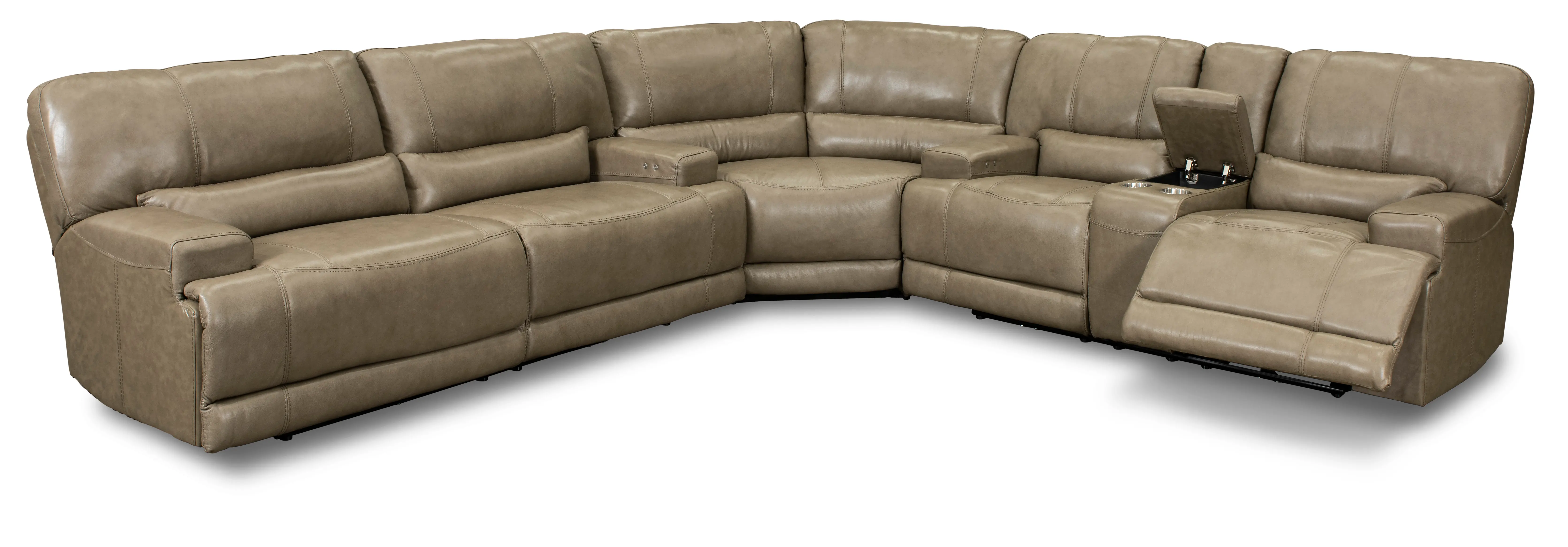 Omega 3-Piece Power Reclining Leather Sectional-4