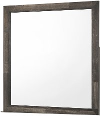 Rustic Contemporary Gray Youth Mirror - Alix