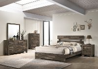 Rustic Contemporary 4 Piece King Bedroom Set - Alix