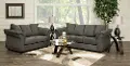 2PC/SOFA/LOVE/CHARCL Contemporary Charcoal 2 Piece Living Room Set - Shasta
