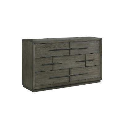 Modern Oak Gray Dresser - Emory
