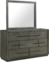 Modern Oak Gray Dresser - Emory-4