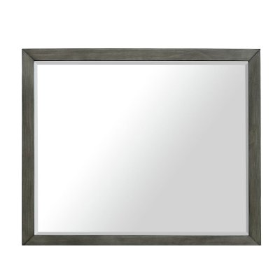 Modern Oak Gray Mirror - Emory
