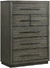 Modern Oak Gray Chest of Drawers - Emory