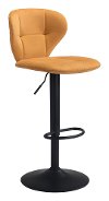 Mid Century Modern Yellow and Black Adjustable Bar Stool - Salem