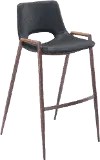 Desi Black Bar Stool, Set of 2