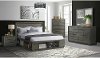 Modern Oak Gray 4 Piece Queen Bedroom Set - Emory