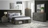Modern Oak Gray 4 Piece King Bedroom Set - Emory