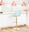 Light Green and Gold Adjustable Bar Stool - Prima