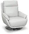 Clearance Dove Gray Leather Swivel Chair - Vio