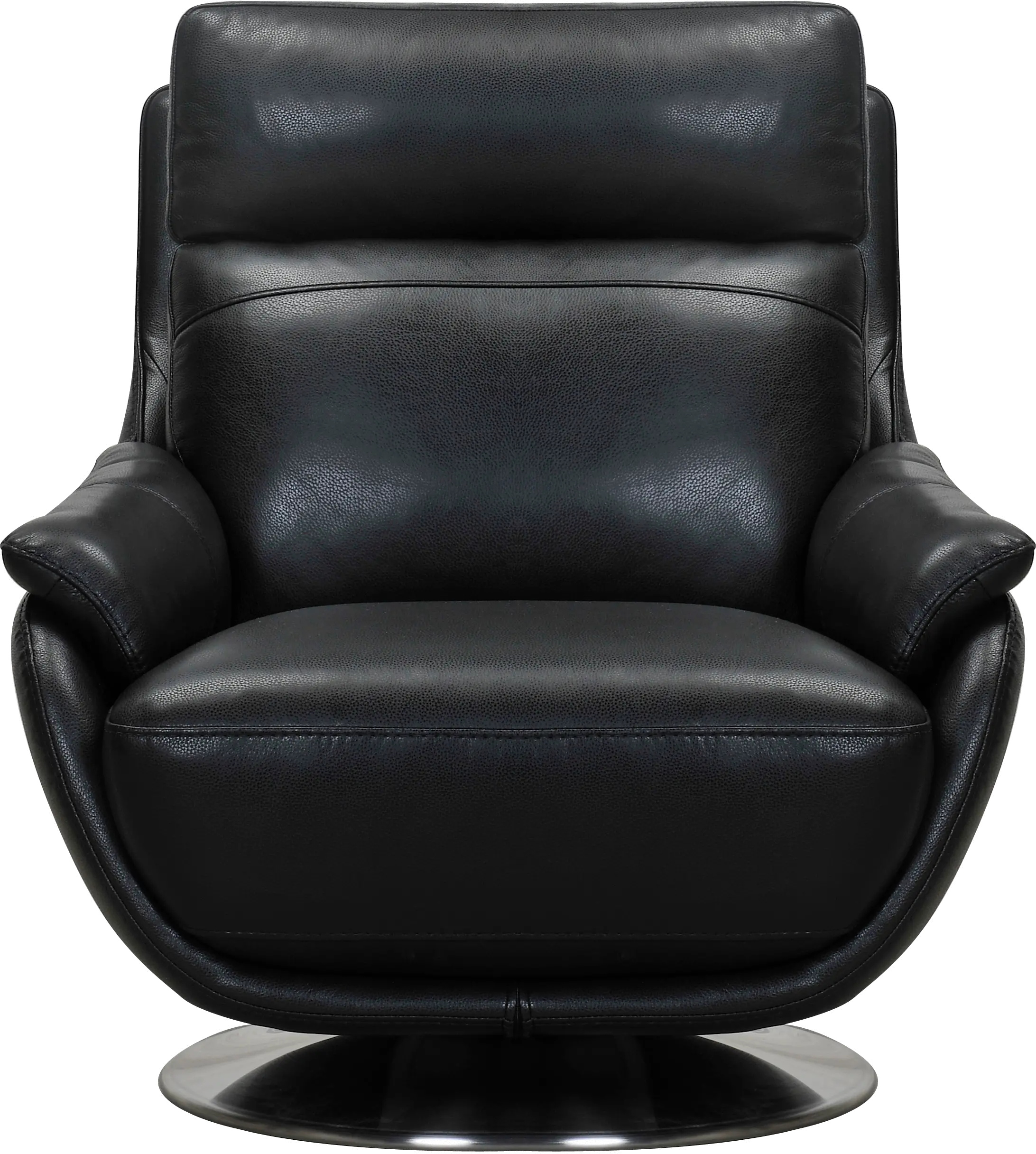 Sensation Black Leather Swivel Chair - Vio-2