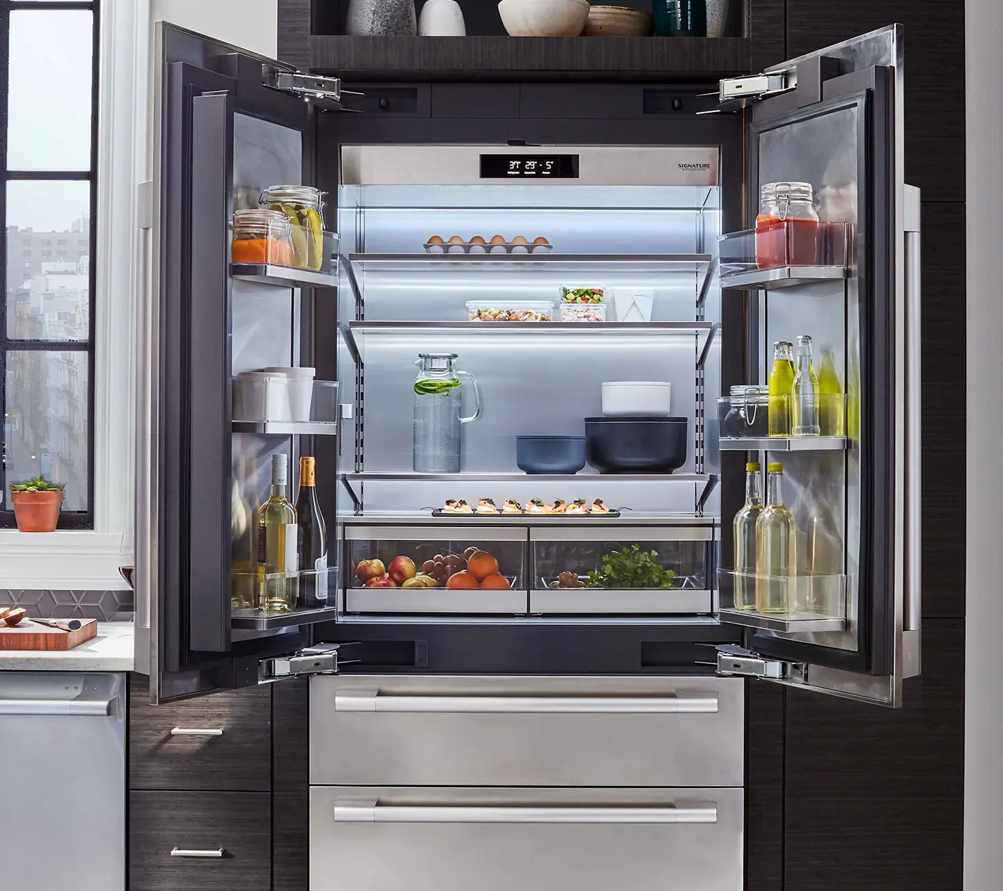 SKSFD3604P Signature 19.3 cu ft 4 Door French Door Refrigerator - Panel Ready-2