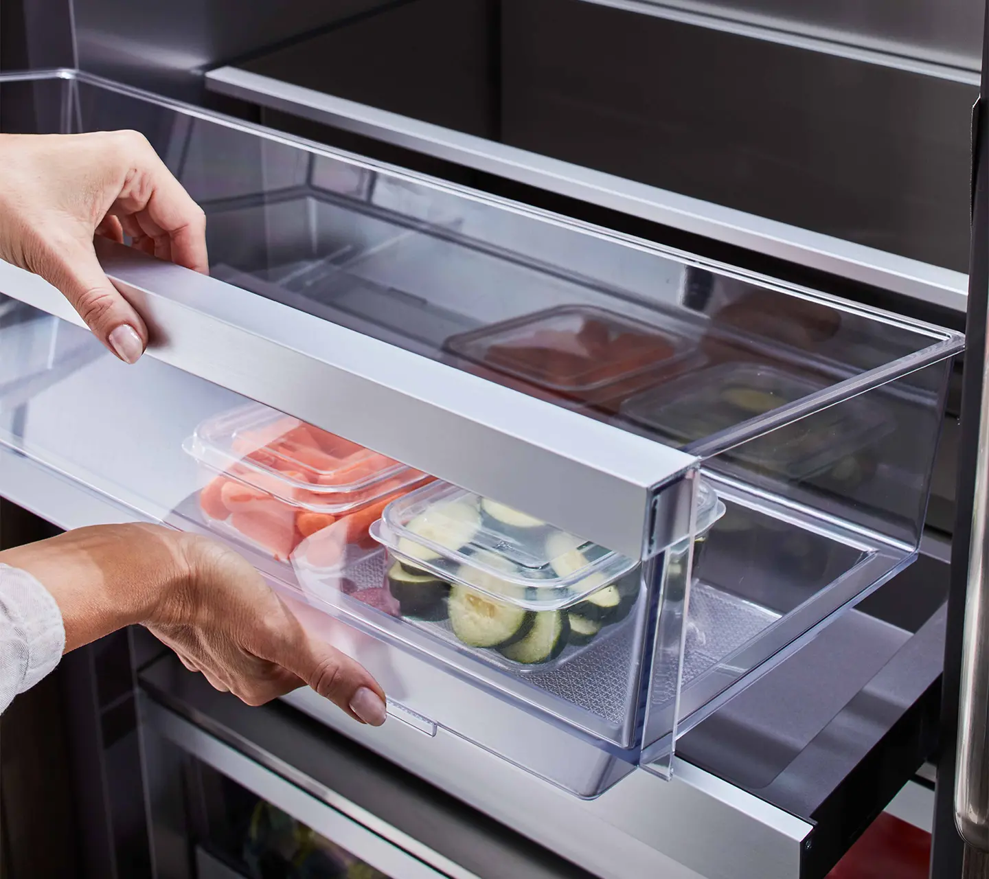 SKSFD3604P Signature 19.3 cu ft 4 Door French Door Refrigerator - Panel Ready-4