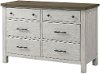 TI-DD-6708LD-WWS Farmhouse Weathered White Dresser - Tranquil Rock