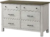 Farmhouse Weathered White Dresser - Tranquil Rock