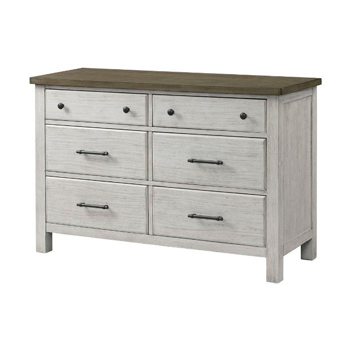 Farmhouse Weathered White Dresser - Tranquil Rock