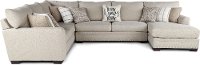 Cement Beige 3 Piece Sectional Sofa with RAF Chaise - Middleton