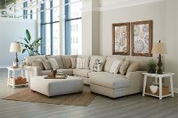 Cement Beige 3 Piece Sectional Sofa with RAF Chaise - Middleton-2