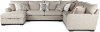 Cement Beige 3 Piece Sectional Sofa with LAF Chaise - Middleton