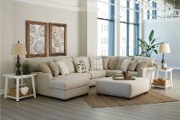 Cement Beige 3 Piece Sectional Sofa with LAF Chaise - Middleton-2