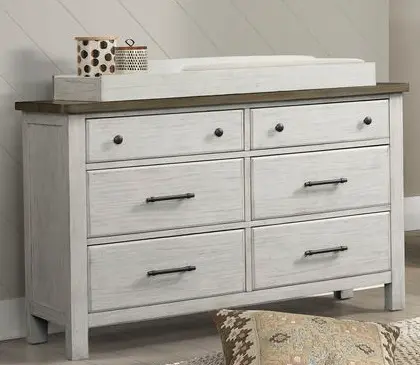 Weathered White Changer Top - Tranquil Rock-2