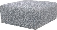 Contemporary Gray Cocktail Ottoman - Lamar