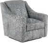 Contemporary Gray Swivel Accent Chair - Lamar