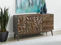 Mid Century Modern Dark Brown Dining Room Sideboard - Matrix