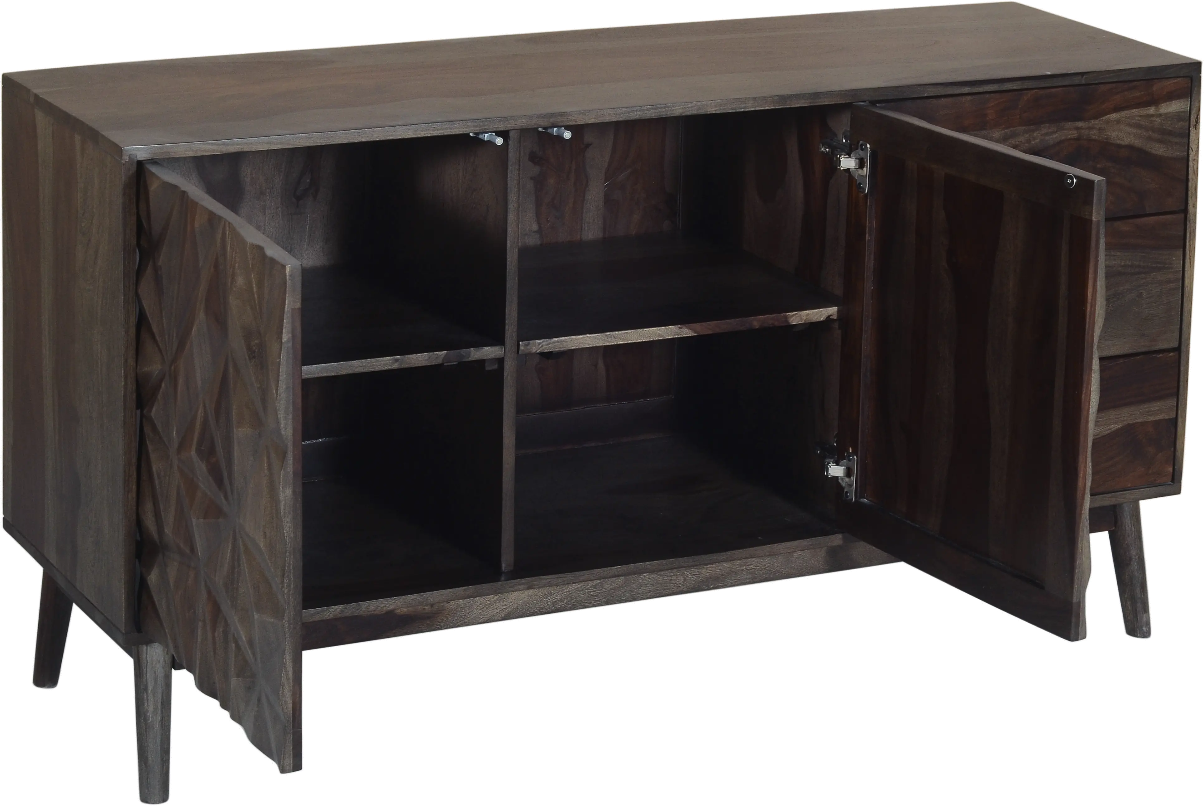 Mid Century Modern Dark Brown Dining Room Sideboard - Matrix-4