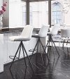 Modern White and Black Bar Stool (Set of 2) - Aki
