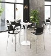 Black and Silver Bar Stool (Set of 2) - Ace