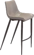 Magnus Gray and Brown Bar Stool, Set of 2
