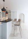 Gray and Silver Bar Stool (Set of 2) - Magnus