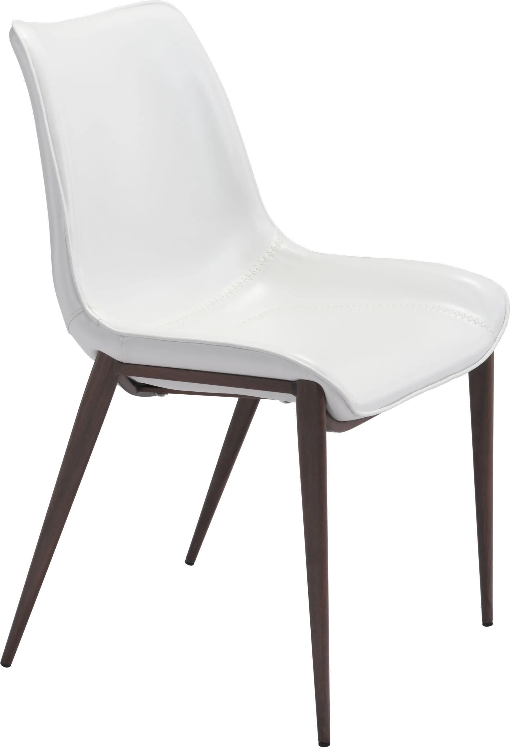 White and Walnut Dining Room Chair (Set of 2) - Magnus-1