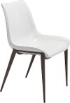 White and Walnut Dining Room Chair (Set of 2) - Magnus
