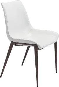 White and Walnut Dining Room Chair (Set of 2) - Magnus